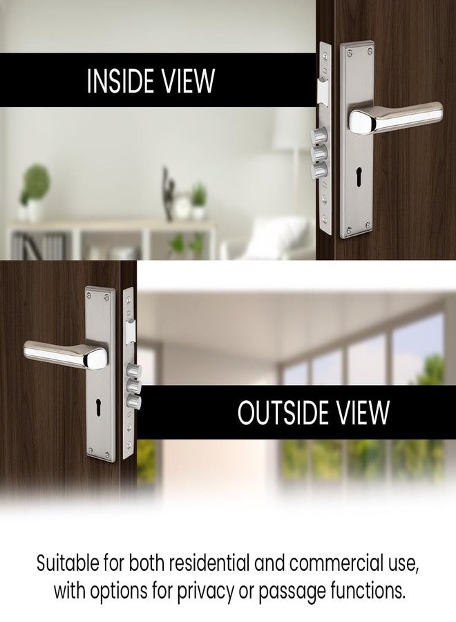 لينك قفل نقر Link Texa | للأبواب الرئيسية والداخلية في المنازل والمكاتب والفنادق | طقم مقبض متين 8 بوصات مع إمكانية الوصول بالمفتاح من كلا الجانبين، 3 مفاتيح | تشطيب من الفولاذ المقاوم للصدأ | ضمان لمدة سنتين - Image 3